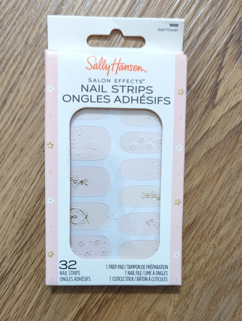 Sally Hansen Salon Effects Nail Strips - Pale Pink with Gold Accents